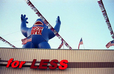 Inflatable Animal on Top of Store in North Houston