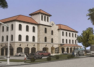 Rendering of Proposed Family Health Center, 2615 Fannin St. at McGowen St., Houston