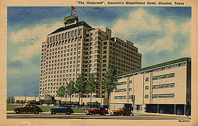 Postcard of Former Shamrock Hotel and Ballroom Facility, Houston