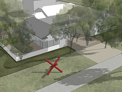 Rendering of Menil Collection Cafe, Montrose, Houston