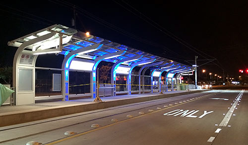 The Green Line Station at Harrisburg Drive