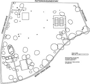 Map of Meadowcreek Village Park, Forest Oaks Blvd., Meadowcreek Village, Houston