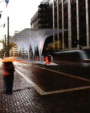 Proposed Design by SnÃ¸hetta for Downtown Central Station, Main St. Between Capitol and Rusk, Houston