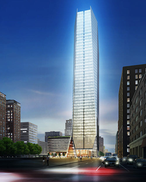 Rendering of Proposed 609 Main Tower, 609 Main St., Downtown Houston