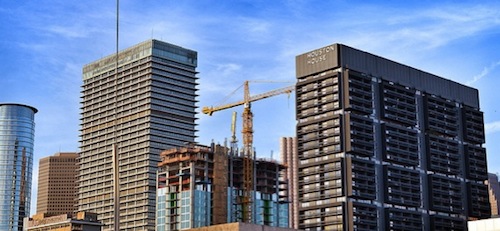Downtown construction skyline
