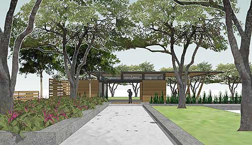 Rendering of Evelyn's Park, Bellaire, Texas