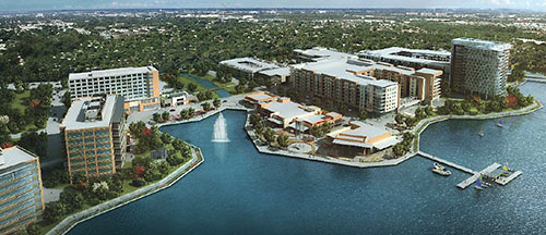 Rendering of Proposed Developments at Hughes Landing, The Woodlands, Texas