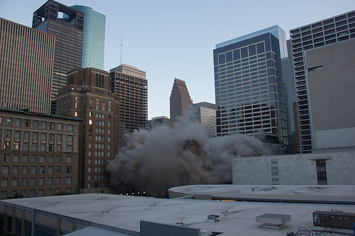 Demolition of Former Foley's and Macy's Building, 1100 Main St., Downtown Houston