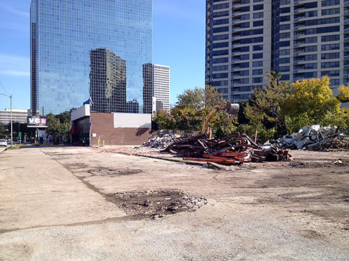 Demolition Work at Richmond Ave and Cummins St., Greenway Plaza, Houston