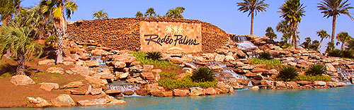 Sign for Rodeo Palms, Manvel, Texas