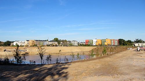 Retention Pond Along White Oak Bayou Between Shepherd and Yale, Houston Heights