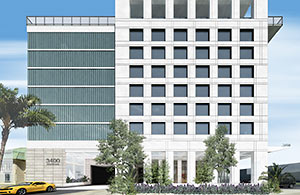 Rendering of Montrose Facade of Proposed 3400 Montrose Highrise, Montrose, Houston