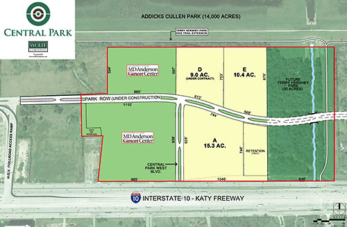 Site Plan of Central Park, Energy Corridor, Houston