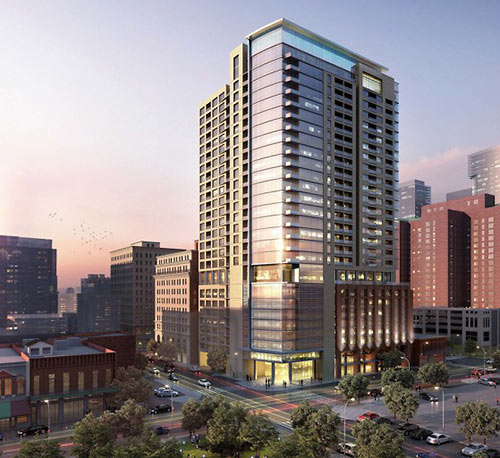 Proposed Hines Market Square Apartment Tower, Travis and Preston Streets, Downtown Houston