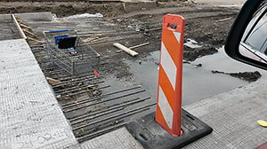 Road Construction, North Side Feeder Rd., U.S. 59 West of Kirby Dr., Upper Kirby, Houston