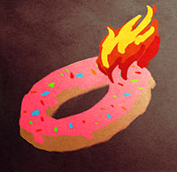 Flaming Donut