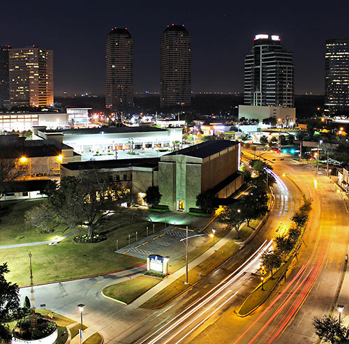 San Felipe St. at Night, Uptown, Houston