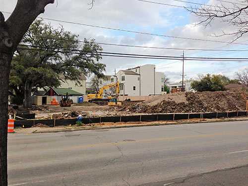 Construction of New Raising Cane's Chicken Fingers Restaurant, 1900 Westheimer Rd., Montrose, Houston