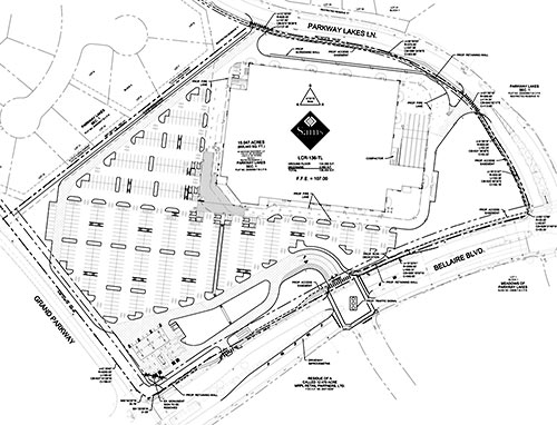 Plan of Sam's Club #6867, Parkway Lakes Ln., Richmond, Texas