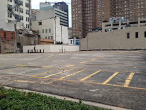 Surface Parking Lot at Travis St. and Preston, Market Square, Downtown Houston
