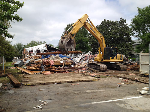 Demolition of Former Rice Museum, Martell Building, Rice University, Houston