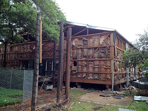 Demolition of Former Rice Museum, Martell Building, Rice University, Houston