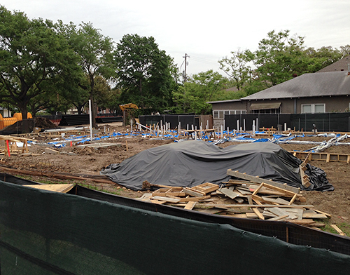 Construction of Bistro Menil, 1512 Sul Ross St., Montrose, Houston