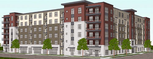 Proposed Block 365 Apartments, Austin at Pease St., Downtown Houston