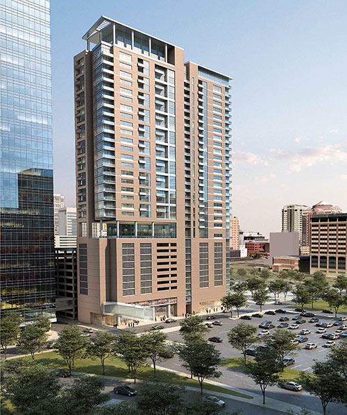 Proposed 39-Story Residential Tower on Crawford and Walker Streets, Downtown Houston