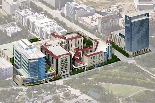 Proposed New Trauma Building, Memorial Hermann Hospital System Texas Medical Center Campus, Cambridge St. and Taub Rd., Texas Medical Center, Houston