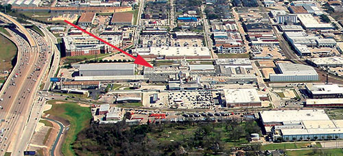 Aerial View of Katyville, Showing Location of Texas Tile Manufacturing Plant at 1705 Oliver St., Houston
