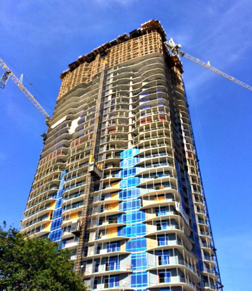 Construction of Highrise at 2929 Weslayan, Houston