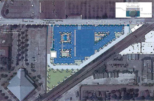 Proposed Aspen Heights Dorms, Cullen Blvd. at Coyle St., East Downtown, Houston