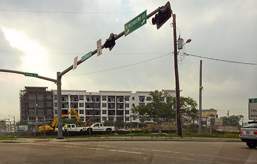 Construction of Broadstone Midtown Phase II, Milam at Alabama St., Midtown, Houston