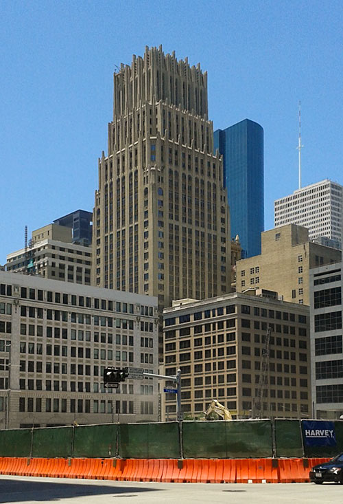 View of Former Gulf Building, JPMorgan Chase & Co. Building, 712 Main St., Downtown Houston