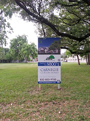 Sign for Masterson Oaks at Westmoreland, Westmoreland Place, Houston
