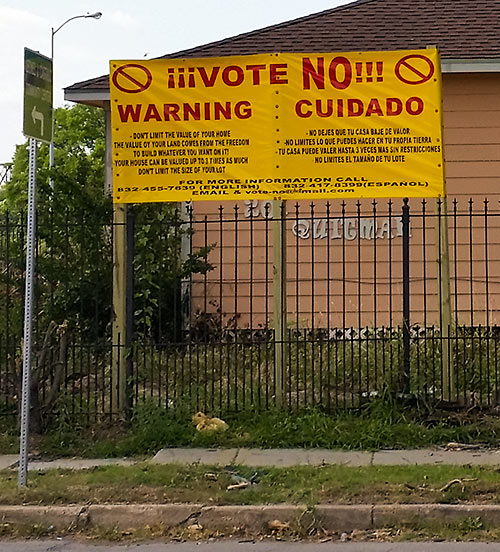 Yard Signs in Near Northside, Houston
