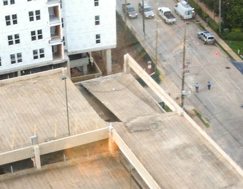 Collapsed Parking Garage at One Riverway Office Building, Riverway Dr. at S. Post Oak Ln., Uptown, Houston