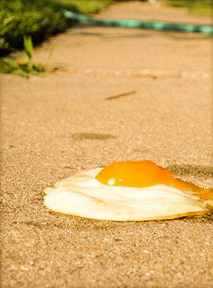Fried Egg on Sidewalk, Houston