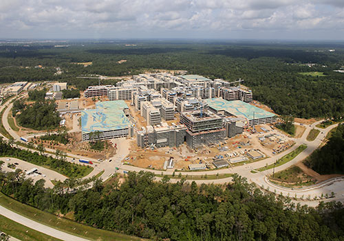 Aerial Views of ExxonMobil Campus, Springwoods Village, Houston