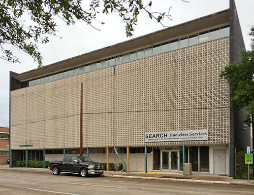 Damage to Search Homeless Services Building, 2505 Fannin St., Midtown, Houston