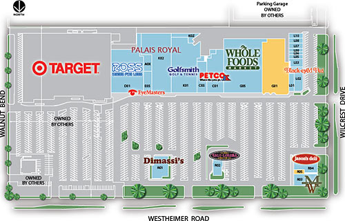 Site Plan, Westchase Shopping Center, 11041 Westheimer Rd., Westchase, Houston