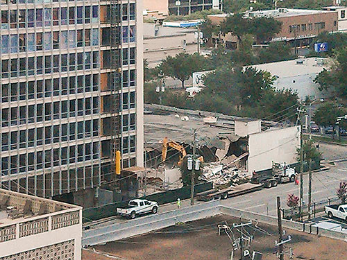 Demolition of 2107 Milam St., Midtown, Houston