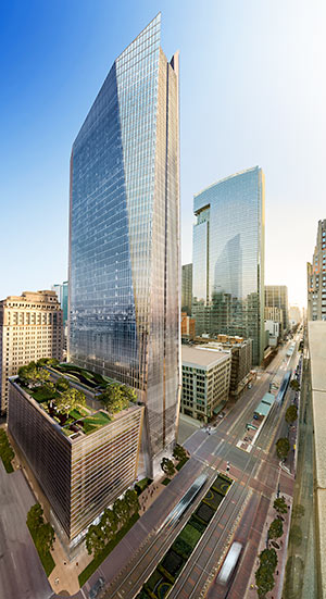 Rendering of Pickard Chilton Design for 609 Main St., Downtown Houston