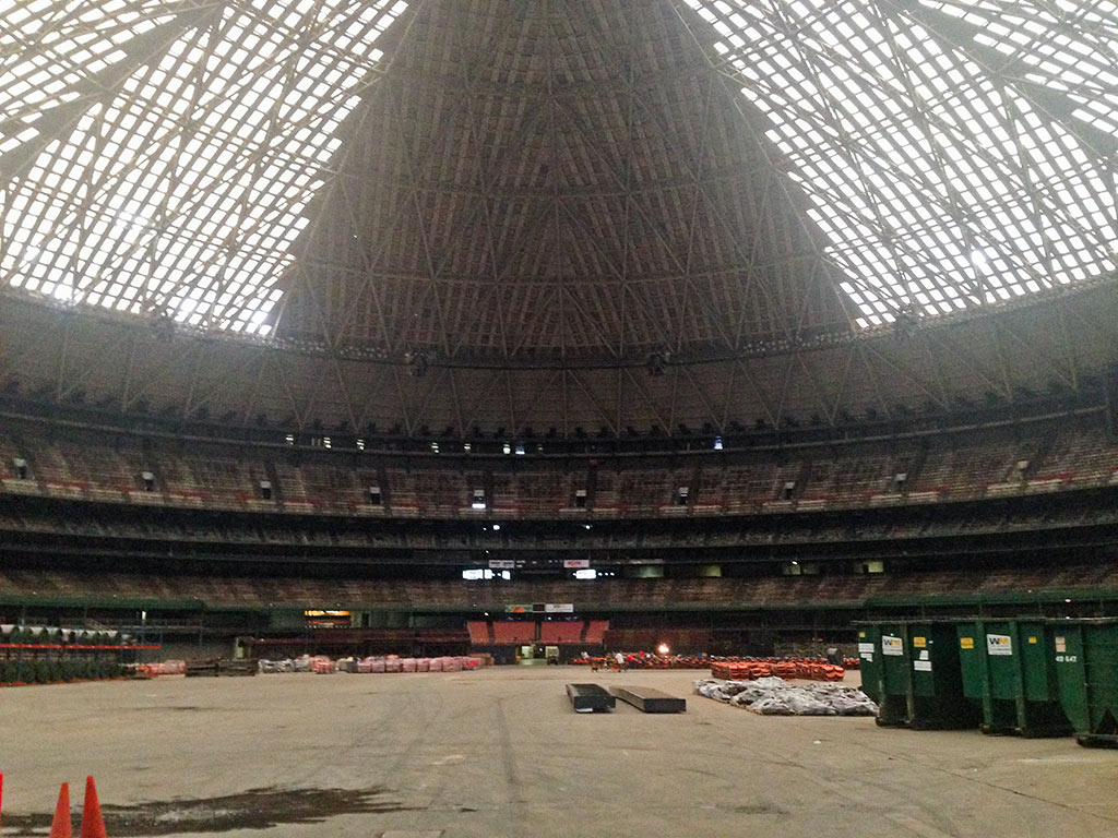 Interior of Astrodome with Seats Removed, Houston