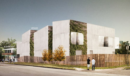 Rendering of Proposed Concert Venue by Schaum/Shieh Architects, 2915 N. Main St., Houston