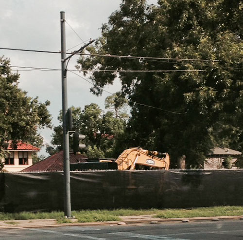 Demolition for The Southmore, Proposed Apartment Tower at Southmore Blvd. and San Jacinto St., Museum Park, Houston