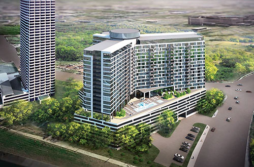 Proposed Millennium Apartment Tower, Cambridge St. at Holcombe Blvd., Texas Medical Center, Houston