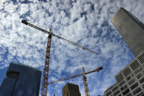 downtown cranes