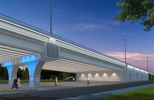 Designs for Overpass on Harrisburg Blvd., East End, Houston